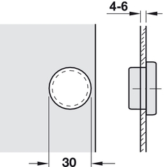Nắp che chén bản lề Metalla Mini Hafele 311.43.230