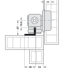 Bánh Xe Silent-Fold 40 Hafele 409.61.750