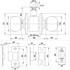 Bộ 4 Khoá Tròn Hafele 489.93.253