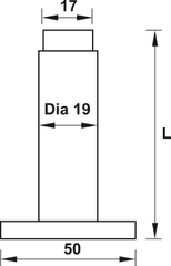 Chặn cửa gắn tường inox 304 Hafele 937.13.533