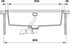 Chậu đá Hafele HS20-GEN1S80 / Màu xám, Mã số: 570.30.500