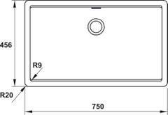 Chậu đá Hafele HS20-GEN1S80 / Màu kem, Mã số: 570.30.800