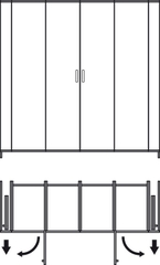 Cửa trượt xoay bằng gỗ Slido F-Park72 60B Hafele 408.45.012