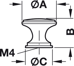 Quả Nắm Tủ Ø30mm Hafele 137.32.833