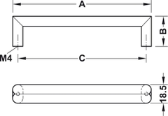 Tay Nắm Tủ 176mm H1570 Hafele 106.61.034