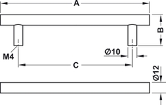 Tay Nắm Inox 392mm Hafele 155.01.407