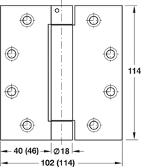 Bản lề bật chrome mờ 114mm Hafele 926.10.141