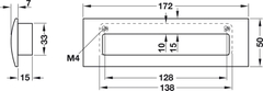 Tay Nắm Tủ Âm 172mm Hafele 151.22.400