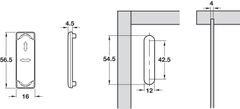 Oval cover cap zinc alloy Hafele 290.36.765