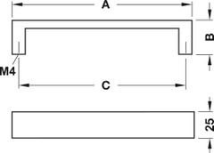 Tay Nắm Nhôm 239mm Hafele 110.73.935