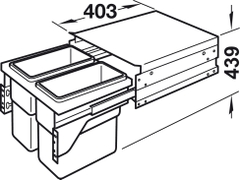 Thùng Đựng Rác 600mm Hafele 502.73.902