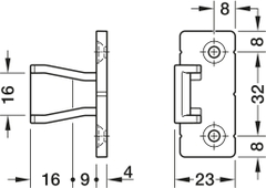 B báº®t vãch =nhá»°a Hafele 262.50.358