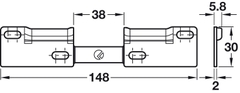 Đế Gắn Tường Cho Bas Treo Tủ Hafele 290.41.990