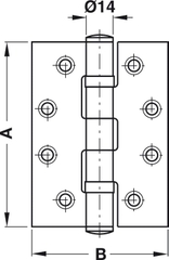 Bản lề lá 2BB đồng rêu 102x89x3mm Hafele 926.20.909