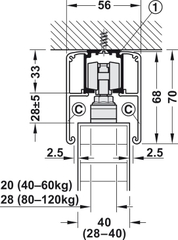 Phụ Kiện Cửa Trượt Slido Classic 120P Hafele 941.25.134
