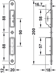 Hộp khóa Hafele 911.39.513