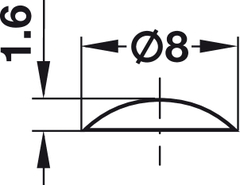 Nút chận cửa=nhựa Hafele 356.21.420