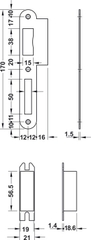 Thân khóa đồng Hafele 911.02.154 cho cửa phòng