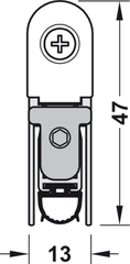 Thanh Chắn Bụi Tự Động 1208mm Hafele 950.45.018