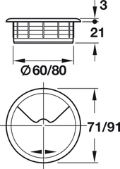Nắp CHE dây điện =nhựa Hafele 428.96.302