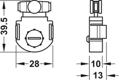 Bánh xe F-Line11 12A (xám) Hafele 404.73.321