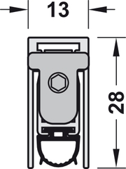 Thanh Chắn Bụi Tự Động 1208mm Hafele 950.45.018