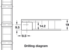 Bas Kệ Loại Lắp Nhấn Hafele 282.43.905