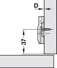 Đế Bản Lề Metalla SM Không Bật Hafele 315.98.670