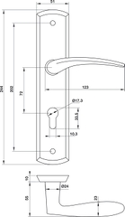 Tay Nắm Gạt Đế Dài C/C 72mm Hafele 903.98.473