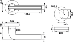 Tay Nắm Gạt Có Nắp Che Cửa Phòng Hafele 903.99.977