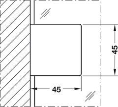 Kẹp Kính Tường Nhà Tắm 90° Hafele 981.00.562