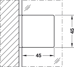 Kẹp Kính - Tường Nhà Tắm 90º Có Đế Hafele 981.00.542