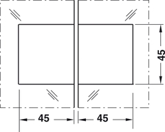 Kẹp Kính - Kính 135° Hafele 981.00.572