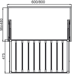 Móc Treo Quần 800mm Hafele 807.95.823