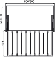 Móc Treo Quần 600mm Hafele 807.95.821