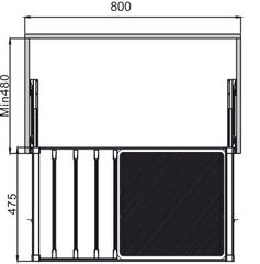 Móc Treo Quần Kèm Giỏ 800mm Hafele 807.95.831