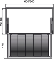 Rổ Bằng Kim Loại 600mm Hafele 807.95.841