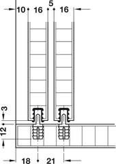 Ray trượt F-Line11 12A 2m Hafele 404.71.801