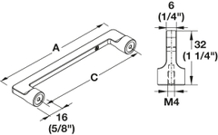 Tay Nắm Tủ 176mm Hafele 106.61.224