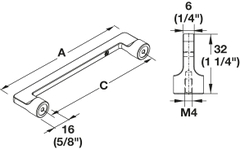 Tay Nắm Tủ 176mm Hafele 106.61.124