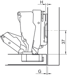 Bản Lề Lọt Lòng Metalla SM 165º Hafele 315.02.752