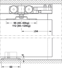 Phụ Kiện Cửa Trượt Slido Classic 120P Hafele 941.25.131