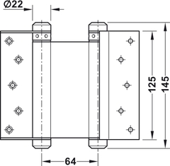 Bản Lề Bật 2 Chiều 5'' Hafele 927.97.060