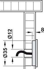 Ăng-ten FAN 200 D=40mm L=3m Hafele 237.59.061