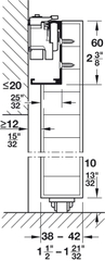 Ray Dưới Cho Sàn Mềm 2200mm Hafele 940.59.802