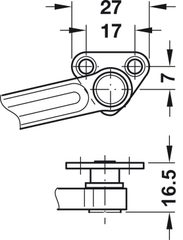 Tay Nâng Flap H1.5 Loại C Trái Hafele 493.05.355