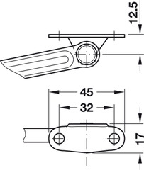 Tay Nâng Flap H1.5 Loại B Trái Hafele 493.05.353