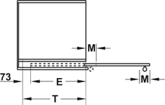 Concepta connec.track silv.2do.110/650mm Hafele 408.30.093