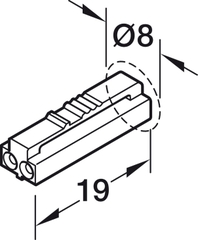 Cảm Biến Cửa Cho Thanh Dẫn Đèn 12V Hafele 833.89.251