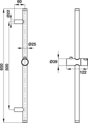 Thanh Trượt 650R Cho Sen Tay Hafele 485.60.614
